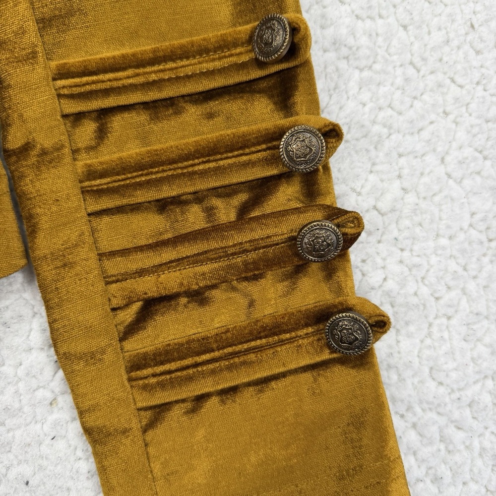 Free People Military Napoleon Jacket Women's XS Gold Boho Festival Steampunk - Picture 4 of 15